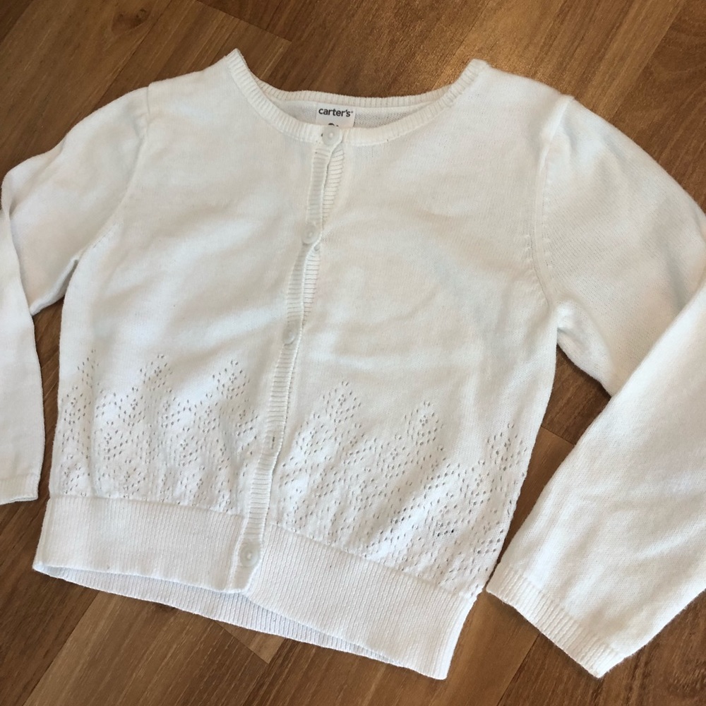 Carter’s White Cardigan Sweater